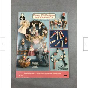 Suzanne McNeill Clever Clothespins Quick Projects Jean Kievlan 1991
